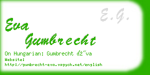 eva gumbrecht business card